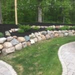 Finished rock garden post landscaping