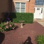 Finalized designed front patio rock garden