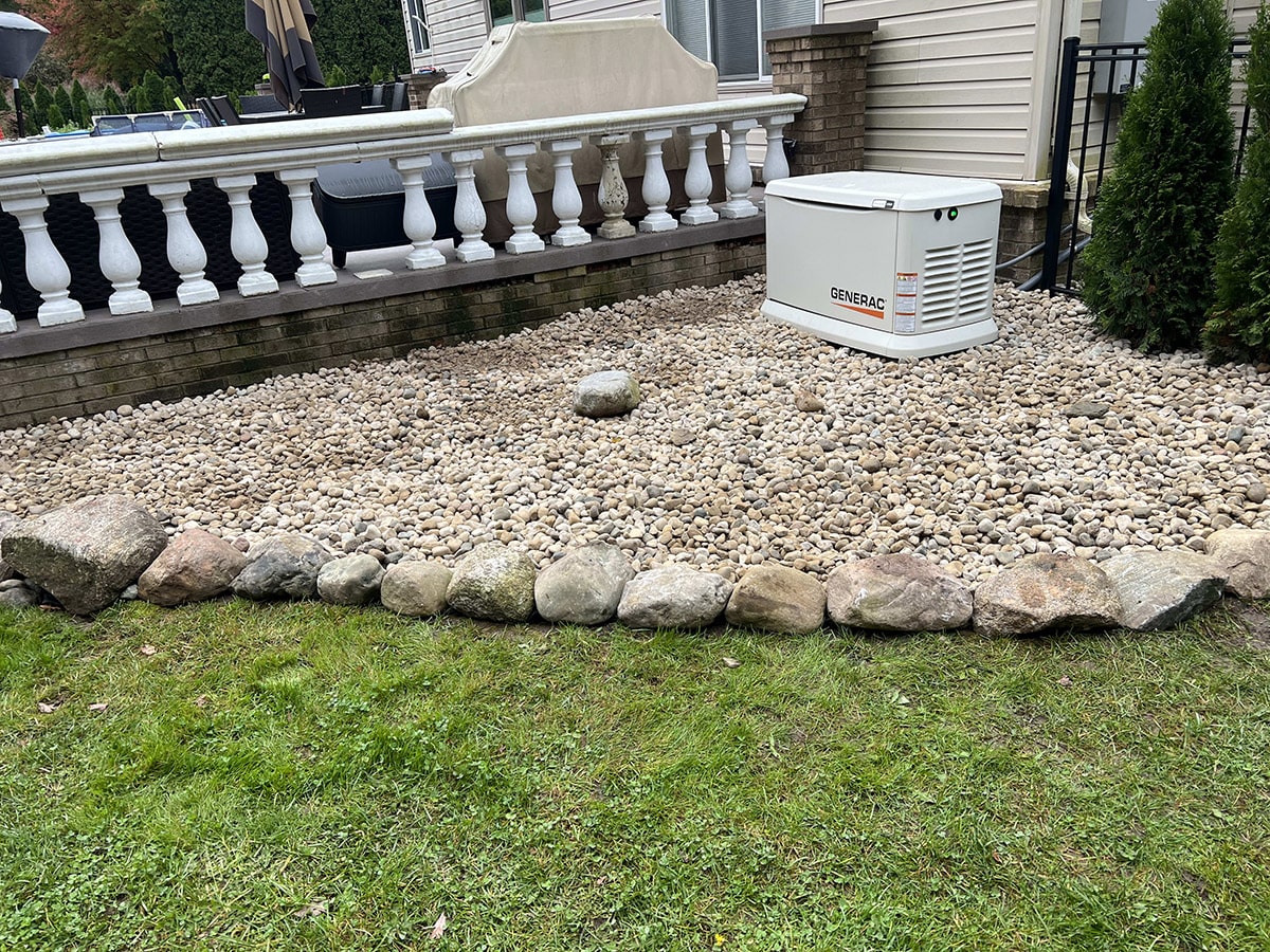 rock installation after